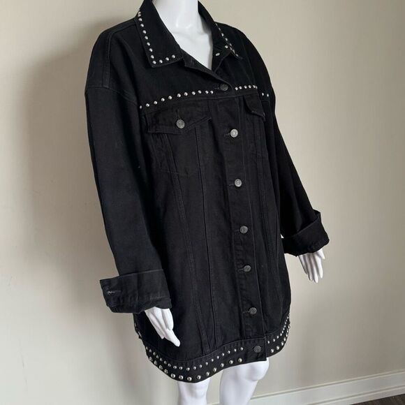 Gap Studded Oversized Icon Denim Jacket Size XL - Picture 5 of 9